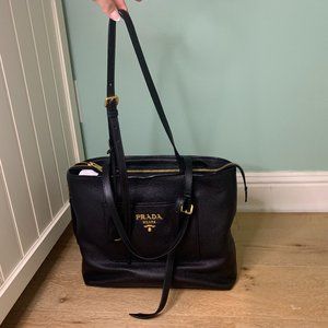 Prada Leather Tote Bag Shoulder Dino Vit.Daino 1BG283